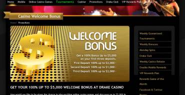 Drake casino: Бонусы