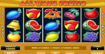 All Ways Fruits: Игровой автомат