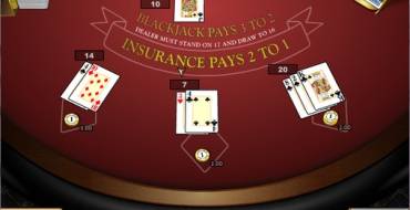 European Blackjack Multihand: Интерфейс