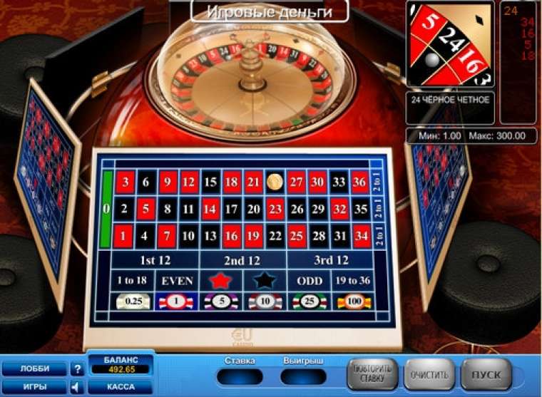 Слот European Roulette Machine играть бесплатно