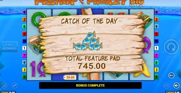 Fishin' Frenzy the Big Splash: Выигрыши