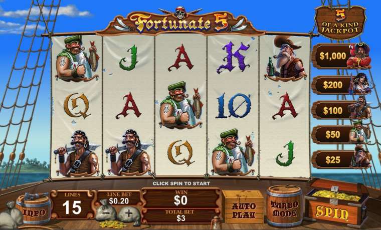 Онлайн слот Fortunate 5 играть