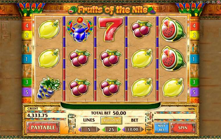 Слот Fruits of the Nile играть бесплатно