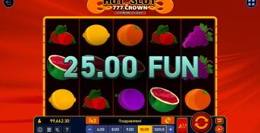 Hot Slot: 777 Crown Extremely Light: Выигрыши