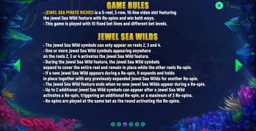 Jewel Sea Pirate Riches: Правила