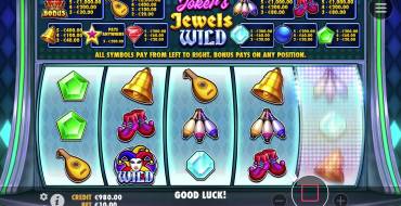 Joker’s Jewels Wild: Интерфейс