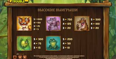 Jungle Trouble: Коэффициенты