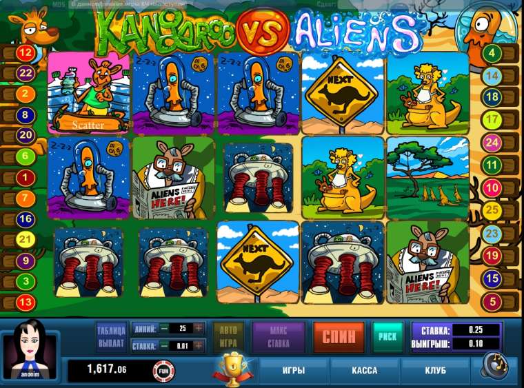 Слот Kangaroo vs. Aliens играть бесплатно