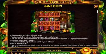 Larry the Leprechaun: Правила