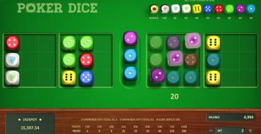 Poker Dice: Выплаты