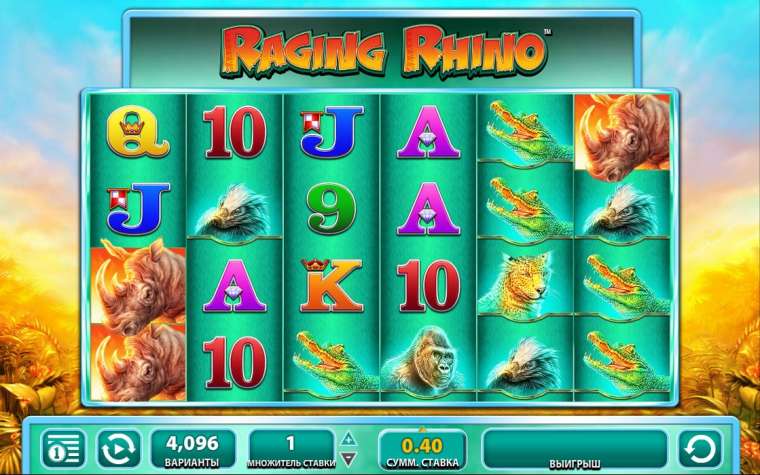 Онлайн слот Raging Rhino играть