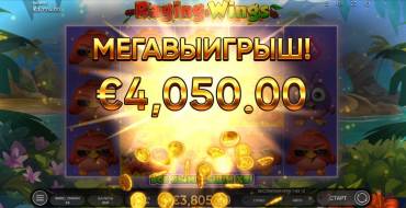 Raging Wings: Выигрыши