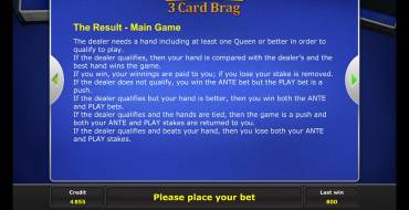 Royal Crown 3 Card Brag: Правила