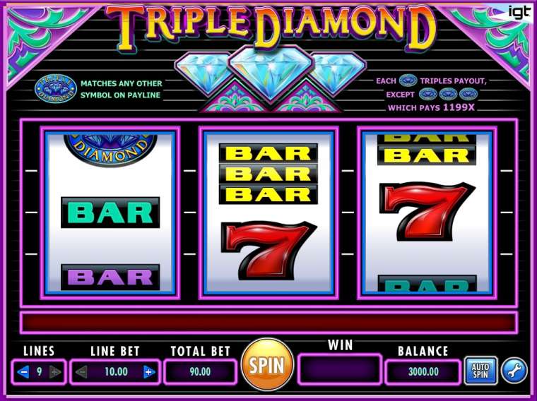 Онлайн слот Triple Diamond играть