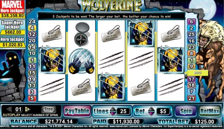 Слот Wolverine играть бесплатно