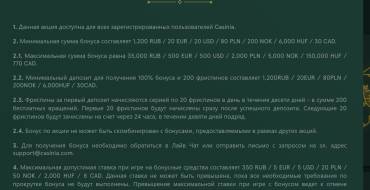 🌐: правила и условия приветственного бонуса в казино Casinia