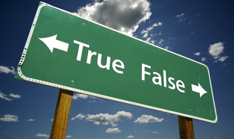 true false road sign